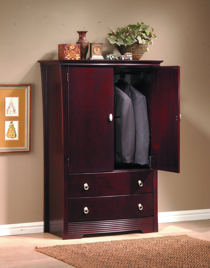 Homelegance Syracuse 2 Drawer 2 Door Shaped Front TV Armoire