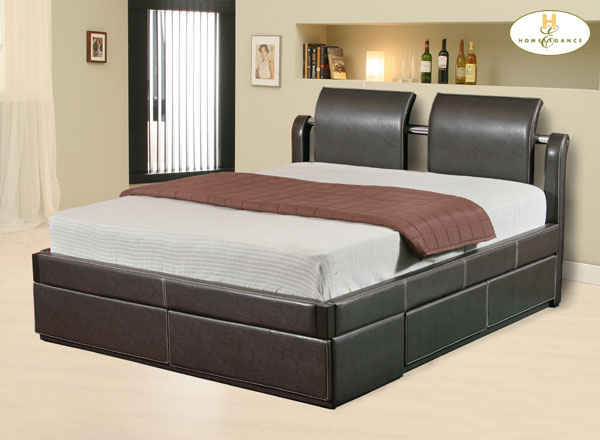 Homelegance Syracuse III Platform Bed with Drawer Boxes