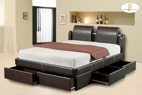 Homelegance Syracuse III Platform Bed with Drawer Boxes