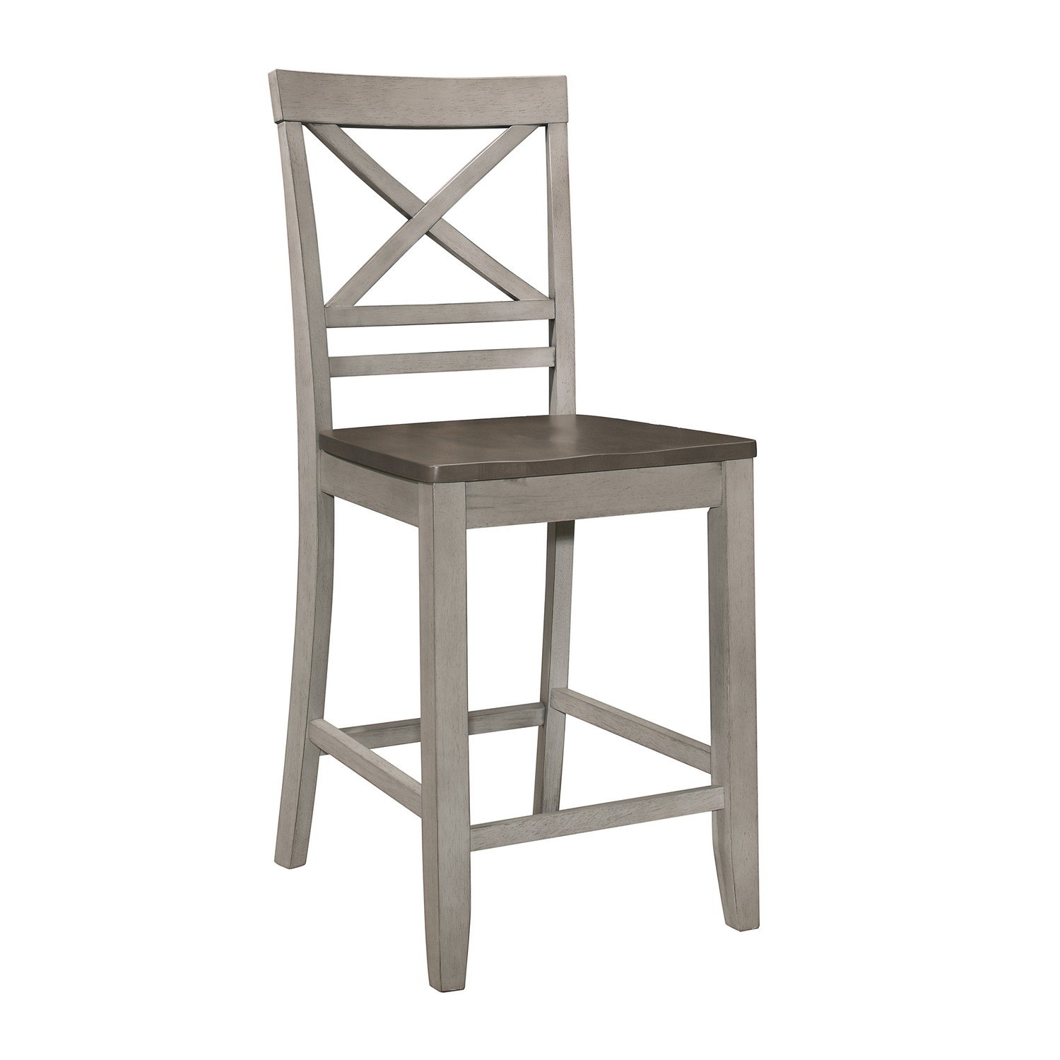 Homelegance Brightleaf Counter Height Chair - Brown/Light Gray