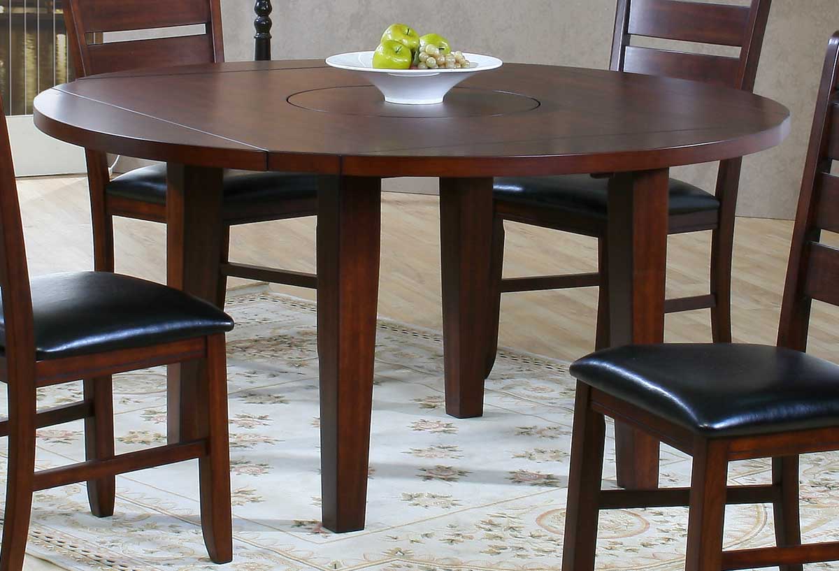 Homelegance Ameillia Round Drop Leaf, Black Round Dining Room Table With Leaf