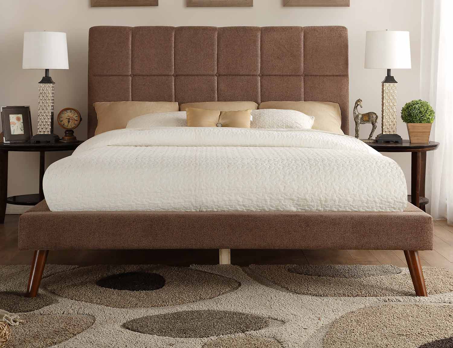 Homelegance Kinsale Upholstered Bed - Brown