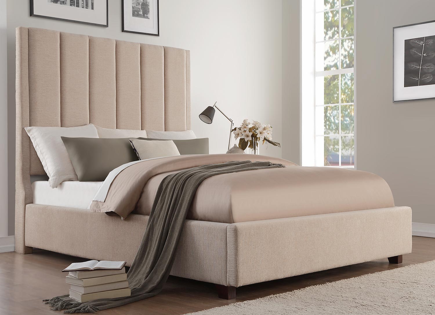 Homelegance Neunan Platform Storage Bed - Beige Homelegance Neunan Platform Storage Bed - Beige