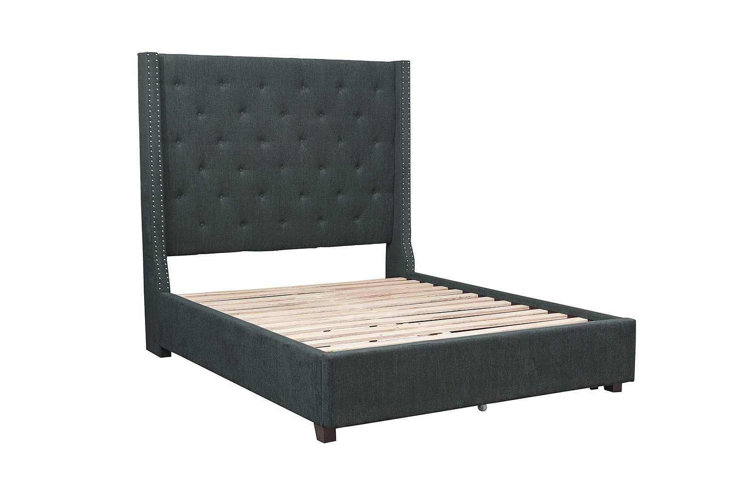 Homelegance Fairborn Tufted Platform Bed - Dark Gray