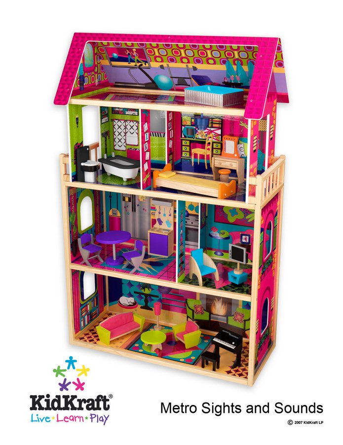 KidKraft Glamour Dollhouse with Lights and Sound 65055 at