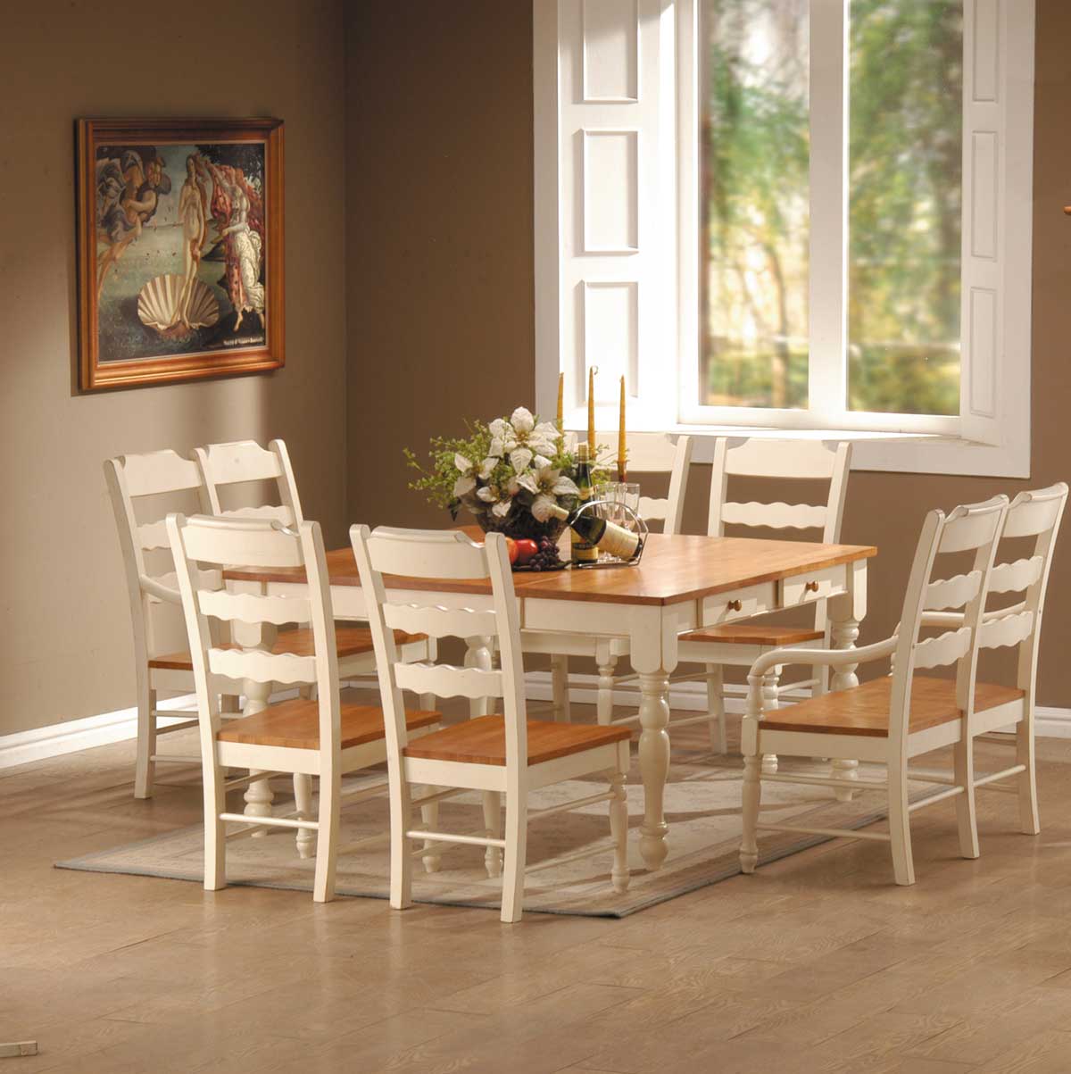 Homelegance Sedgefield Dining Table with Drawers in White