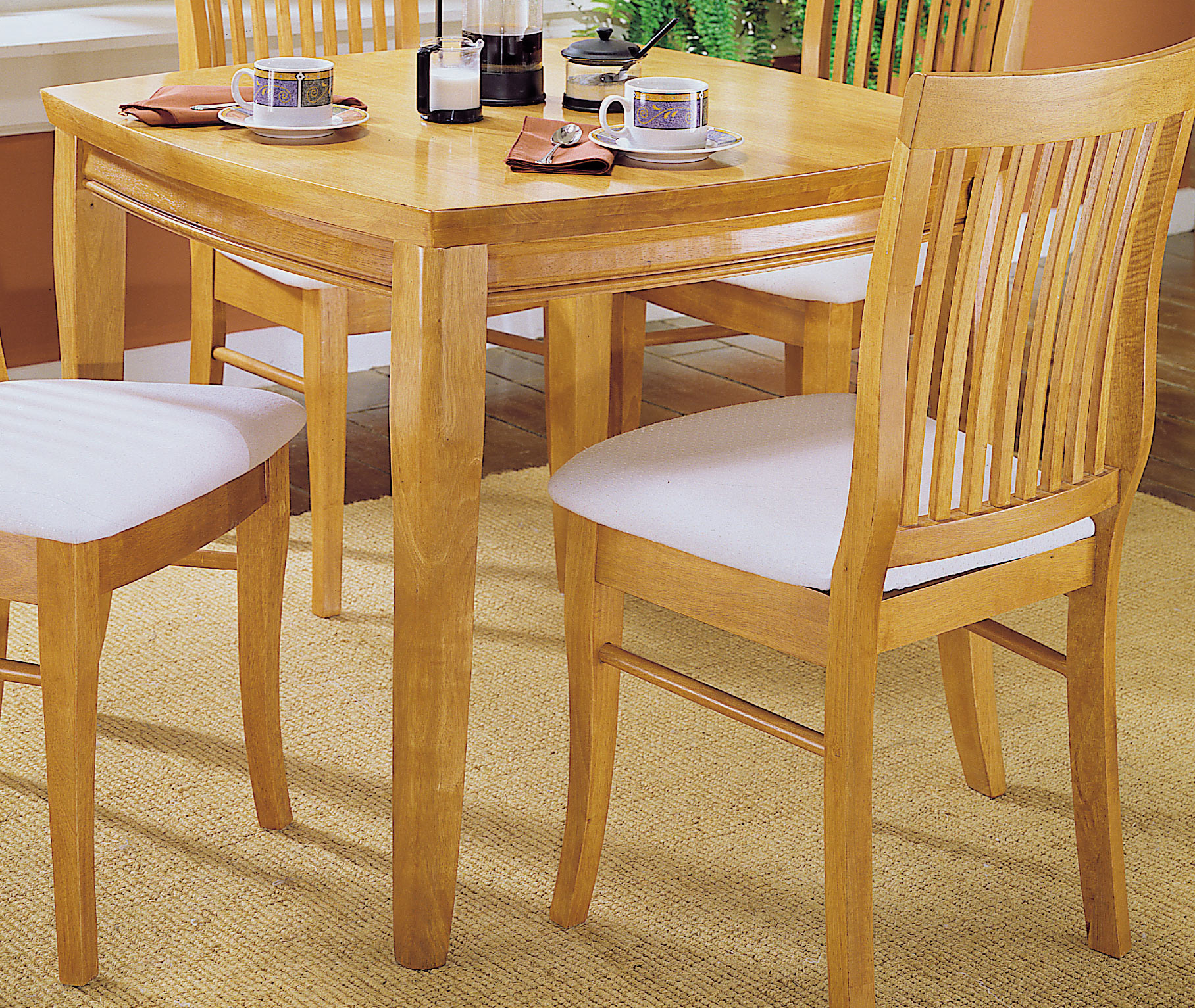 Homelegance Liz Dining Table with Shaped Top-Oak
