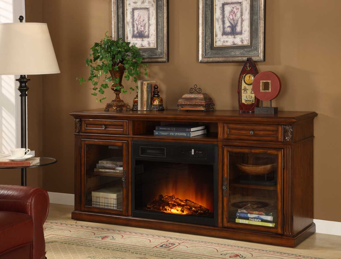 Homelegance Ruby Red Tv Stand With Electric Fireplace 8106 F102 At