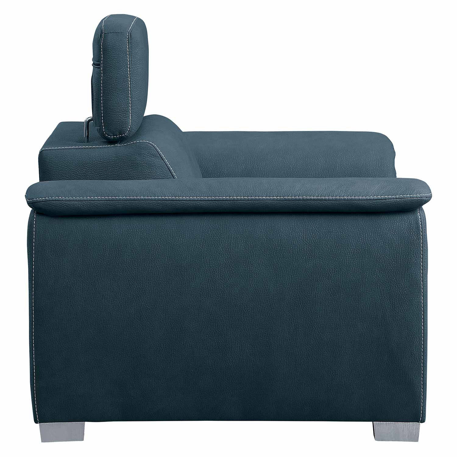 Homelegance Ferriday Chair with Pull-out Ottoman - Blue