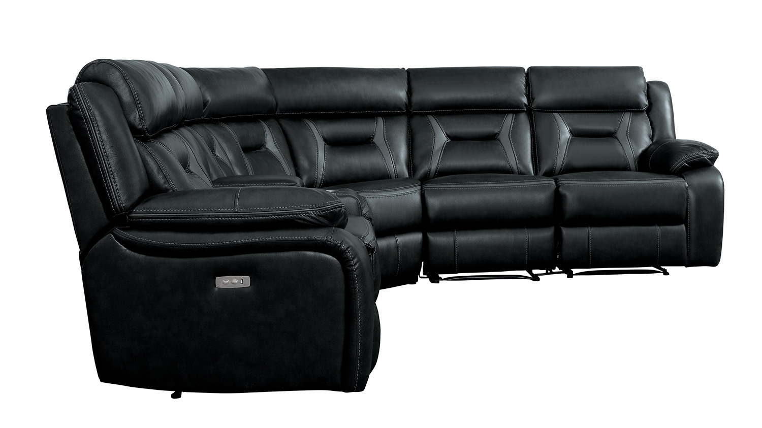 Homelegance Amite Power Reclining Sectional Sofa Set - Dark Gray