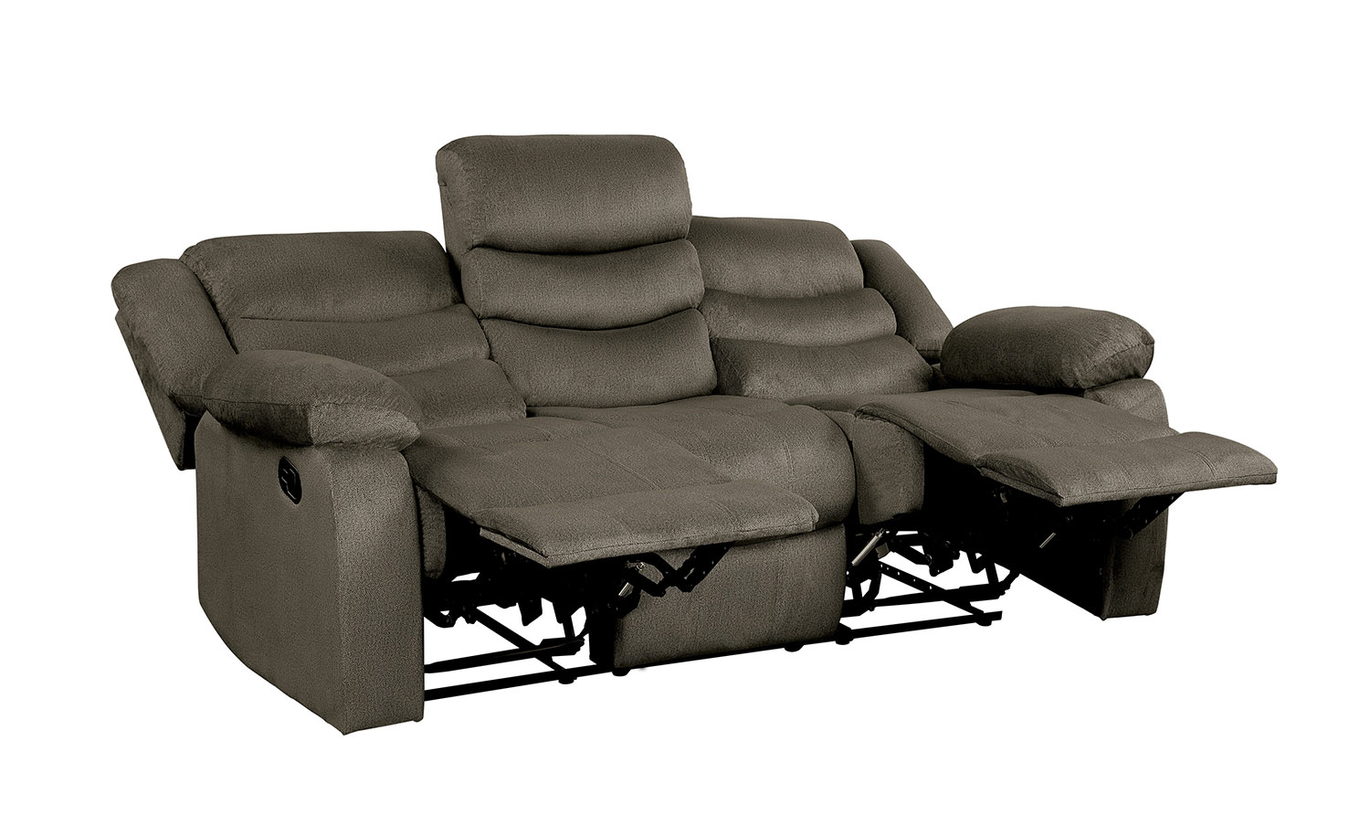 Homelegance Discus Double Reclining Sofa - Brown