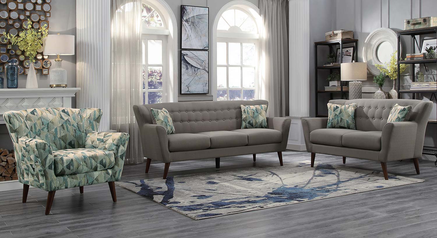 Homelegance Maja Sofa Set - Gray