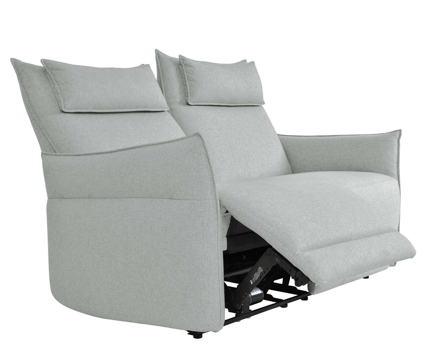 Homelegance Linette Power Double Reclining Love Seat with Power Headrests - Ocean