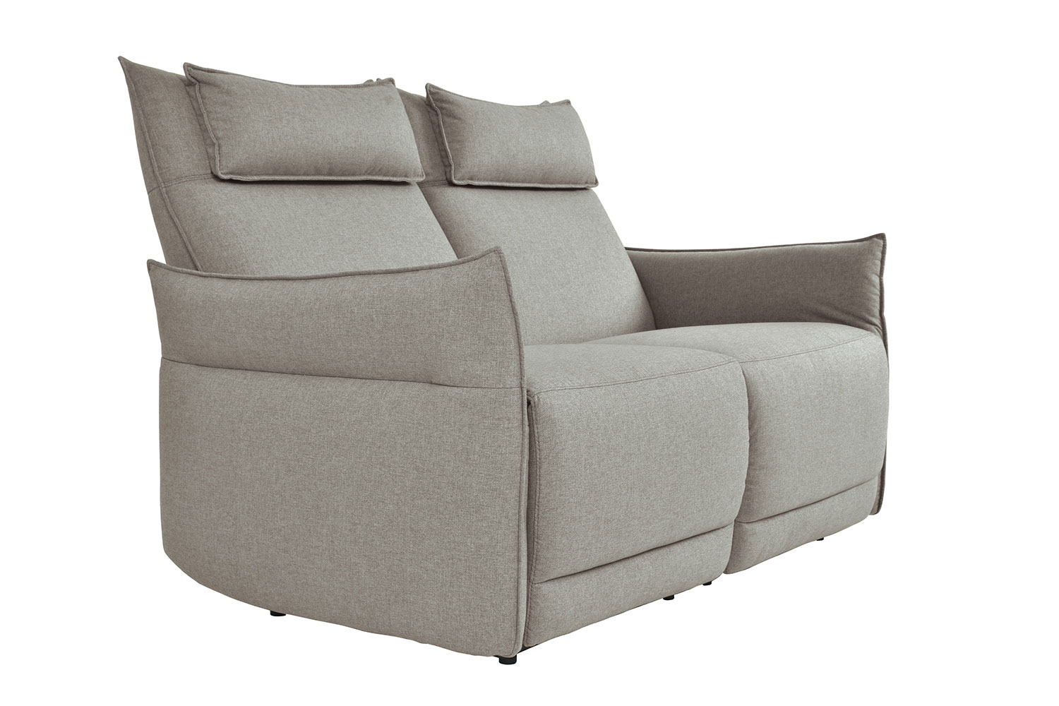 Homelegance Linette Power Double Reclining Love Seat with Power Headrests - Taupe