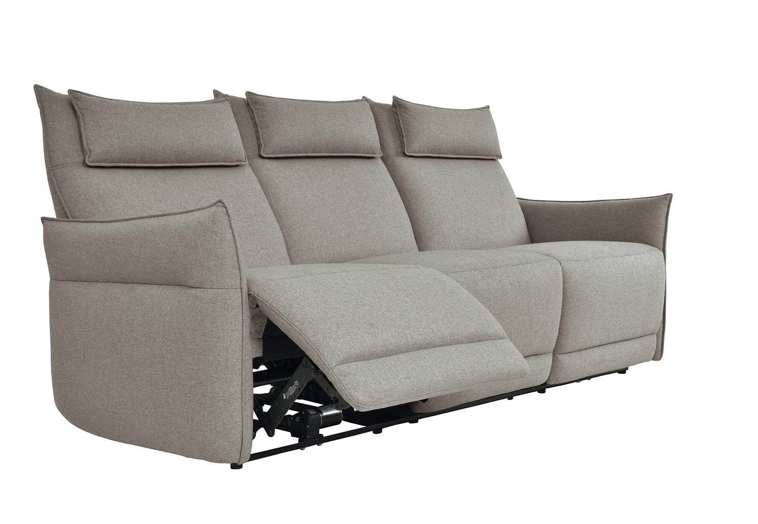 Homelegance Linette Power Double Reclining Sofa with Power Headrests - Taupe