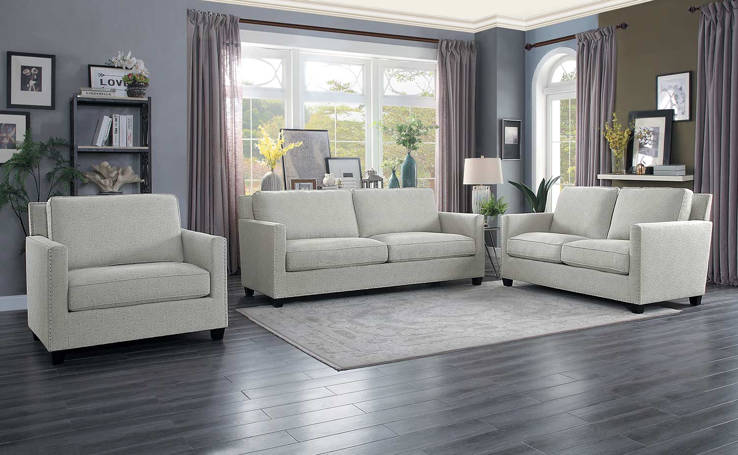 Homelegance Pickerington Sofa Set - Light gray