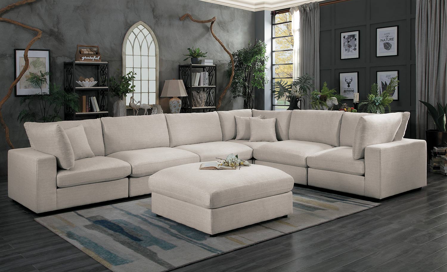 Homelegance Casoria Sectional Sofa Set - Neutral