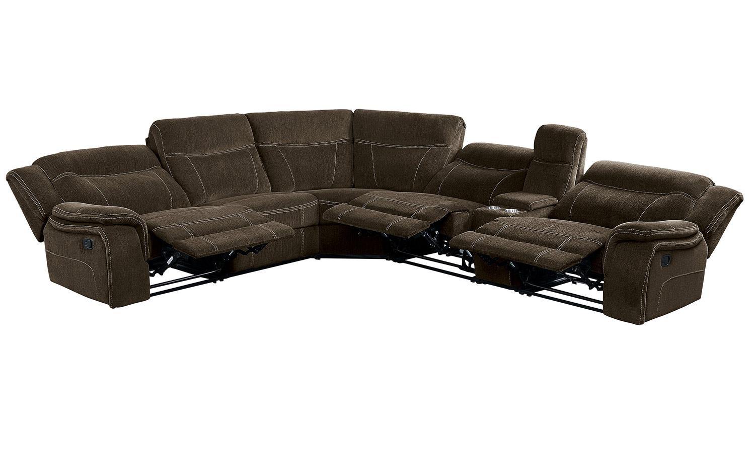 Homelegance Annabelle Reclining Sectional Sofa Set - Brown