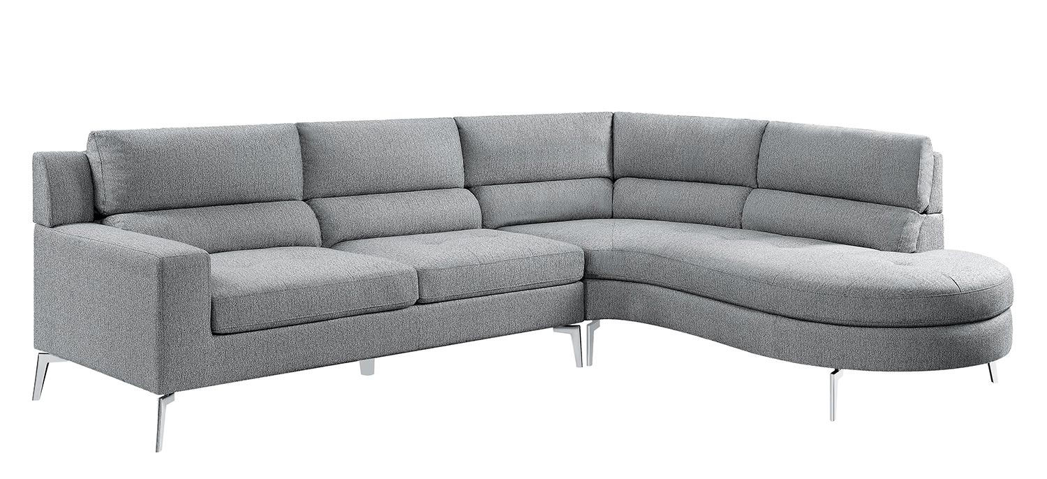 Homelegance Bonita Sectional Sofa Set - Gray