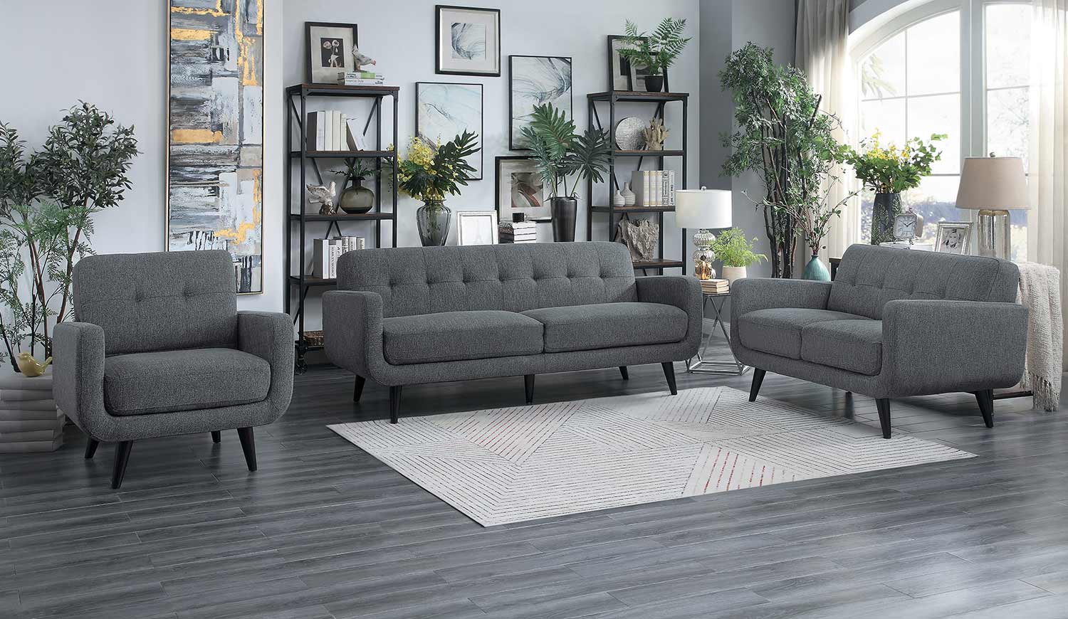 Homelegance Monroe Sofa Set - Gray