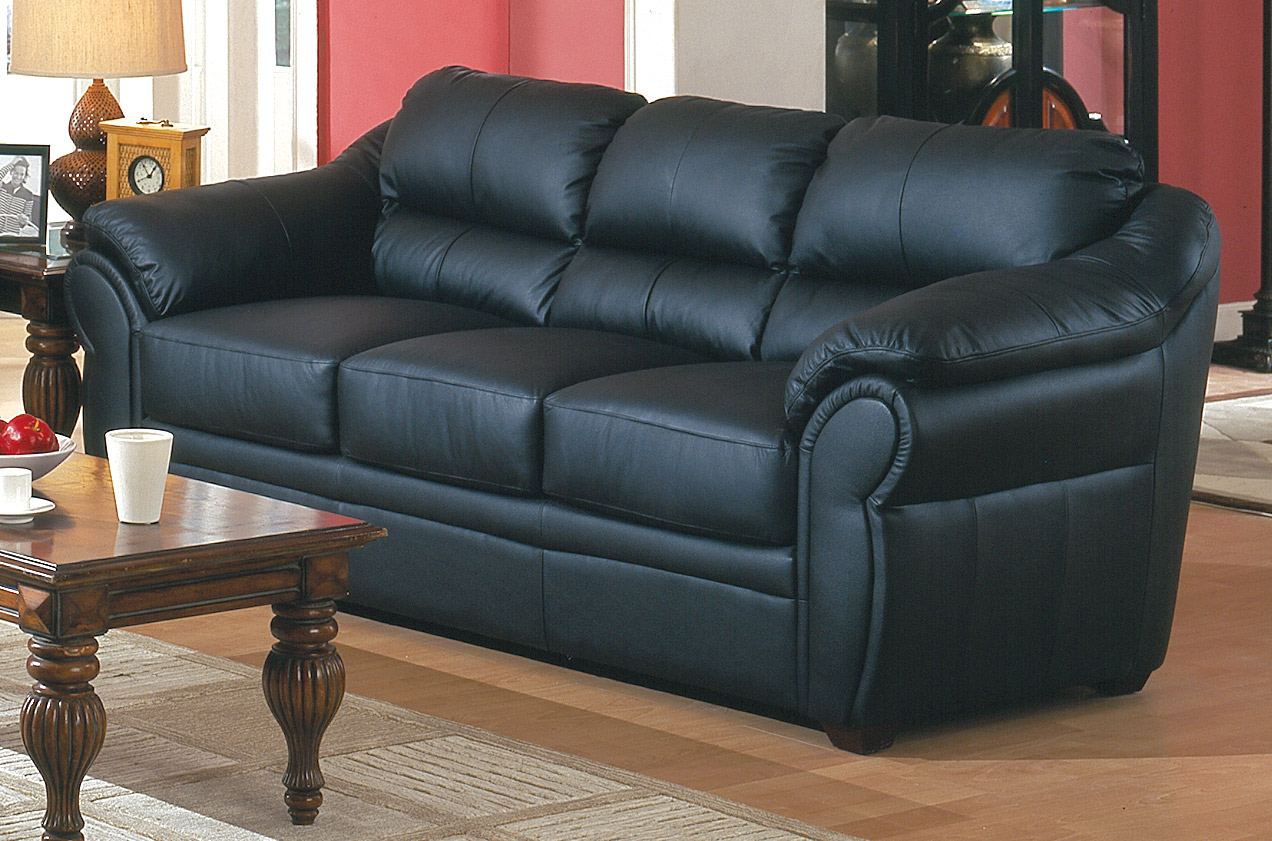 Homelegance Kobe Sofa Black All Leather
