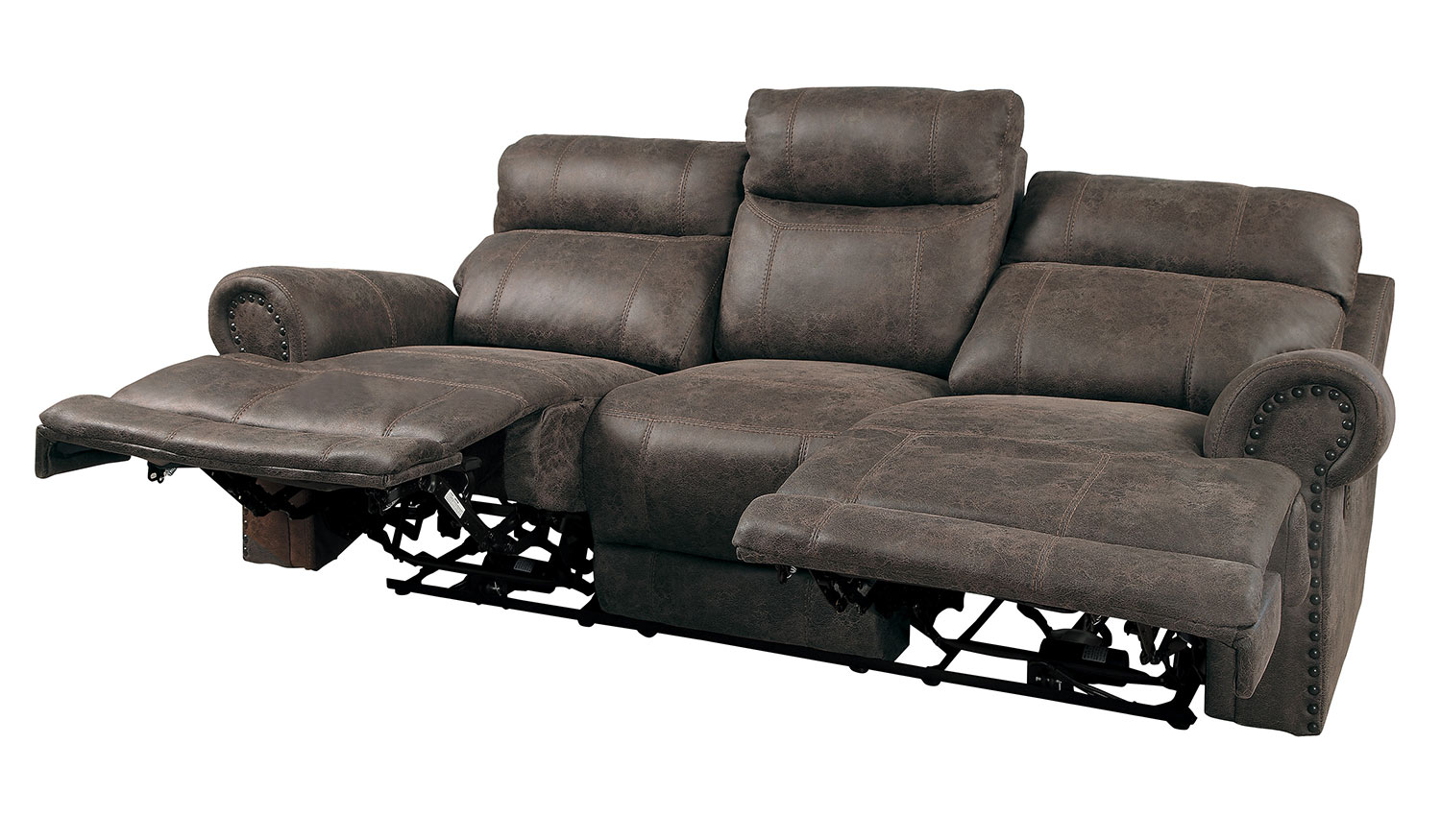 Homelegance Aggiano Double Reclining Sofa Dark Brown 9911dbr 3 At