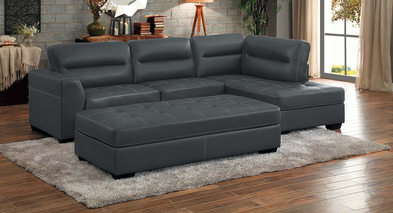 Homelegance Terza Sectional Sofa Set - Gray