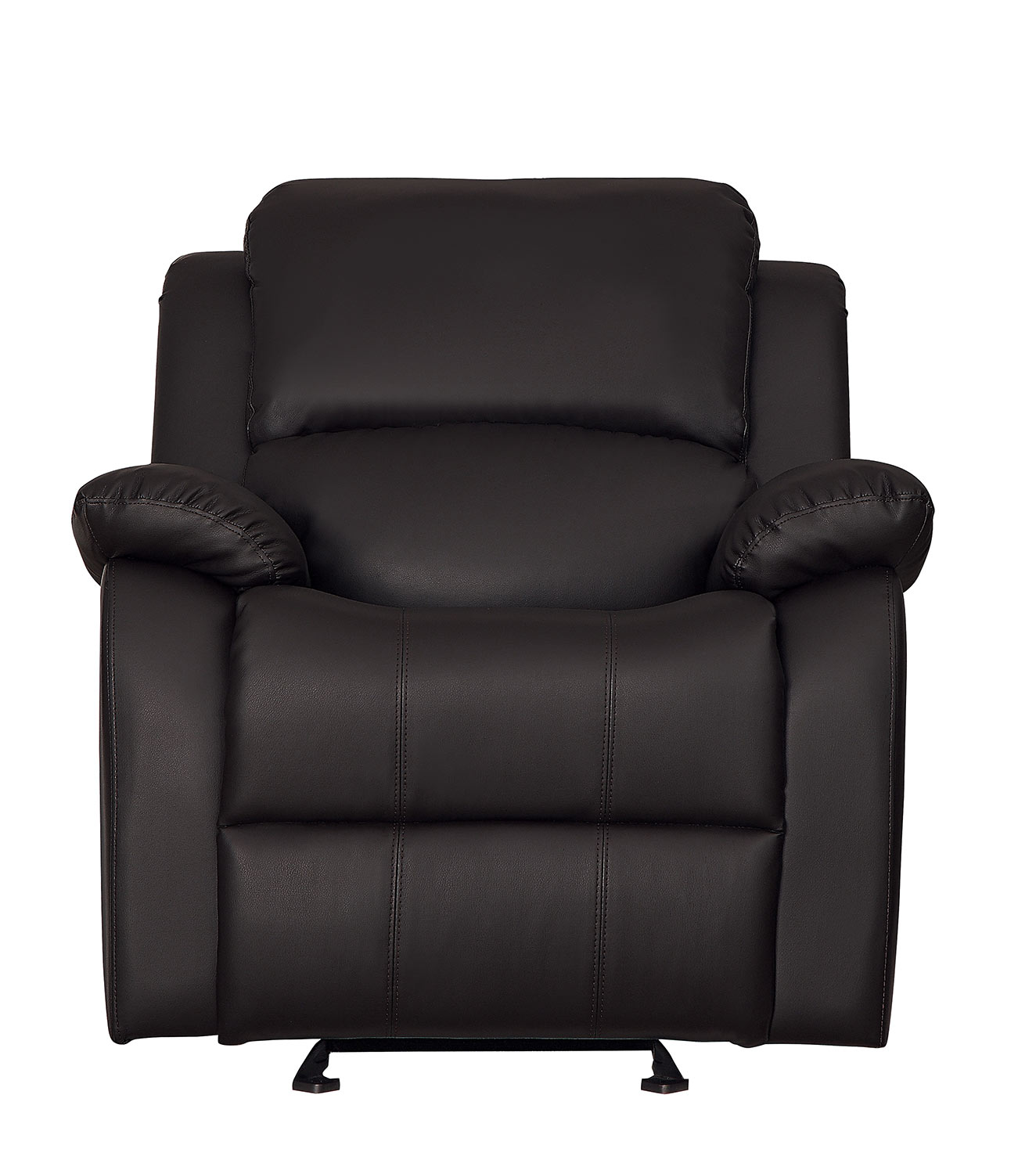 Homelegance Clarkdale Glider Reclining Chair - Dark Brown - Dark brown bi-cast vinyl