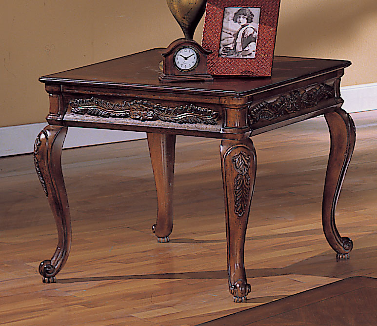 Homelegance Belgium End Table with Hidden Drawer