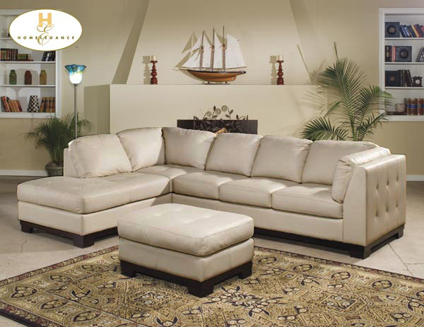 Homelegance Tufton Sectional Ivory