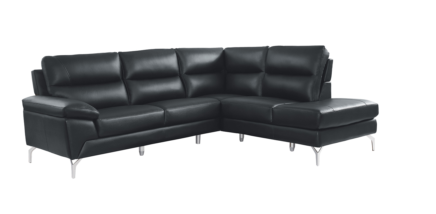 Homelegance Cairn Sectional Sofa Set - Black