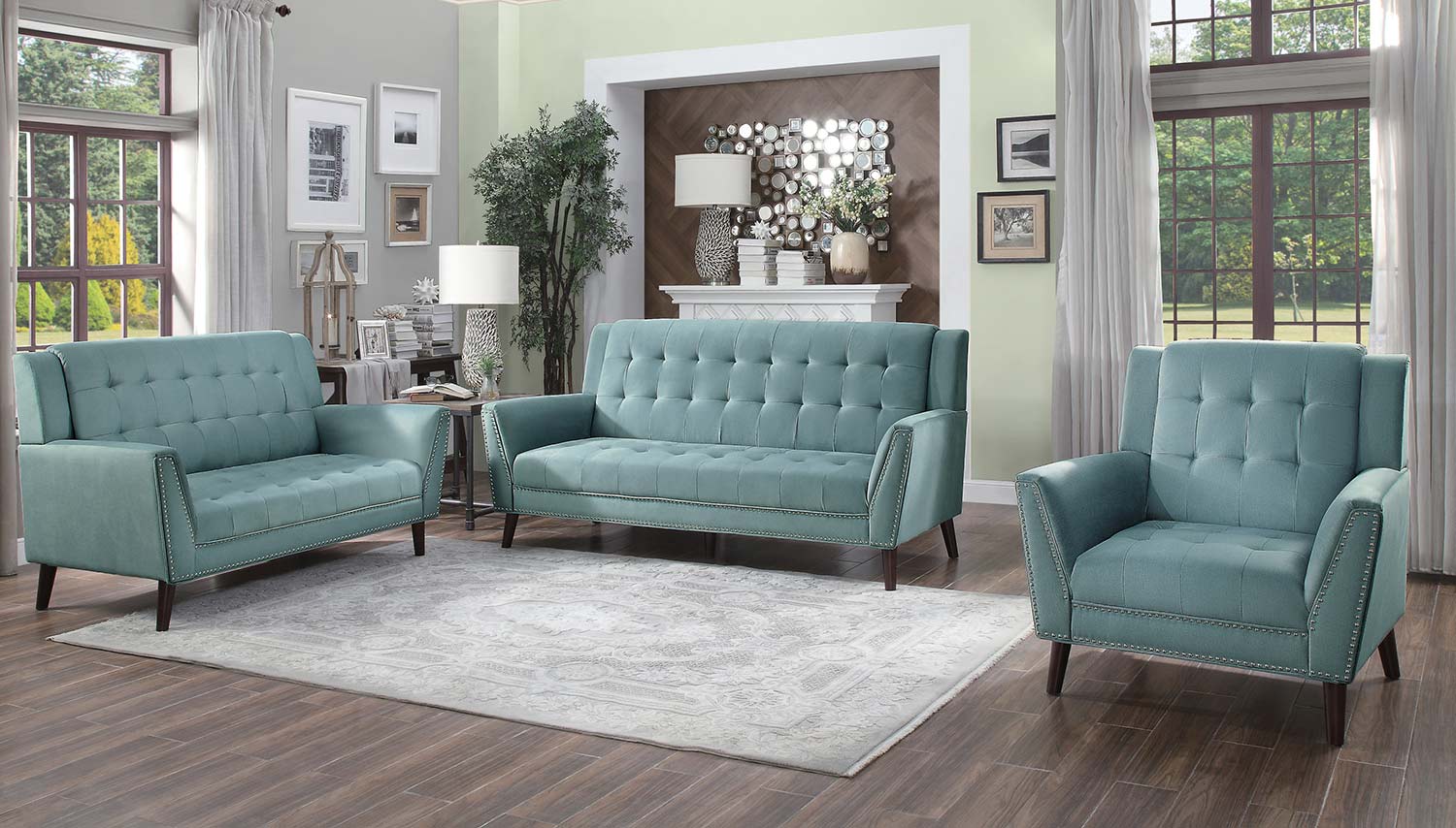 Homelegance Broadview Sofa Set - Fog gray