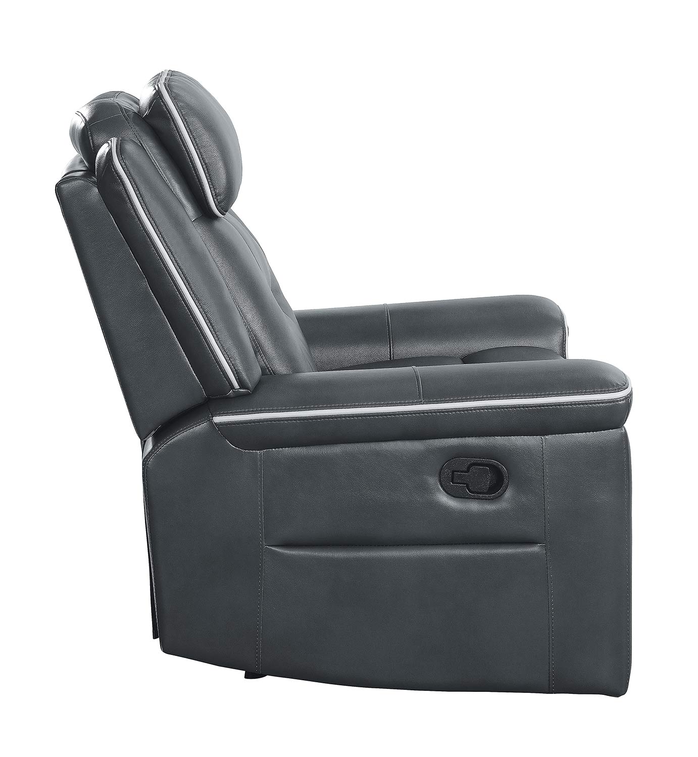 Homelegance Darwan Lay Flat Reclining Chair - Dark Gray