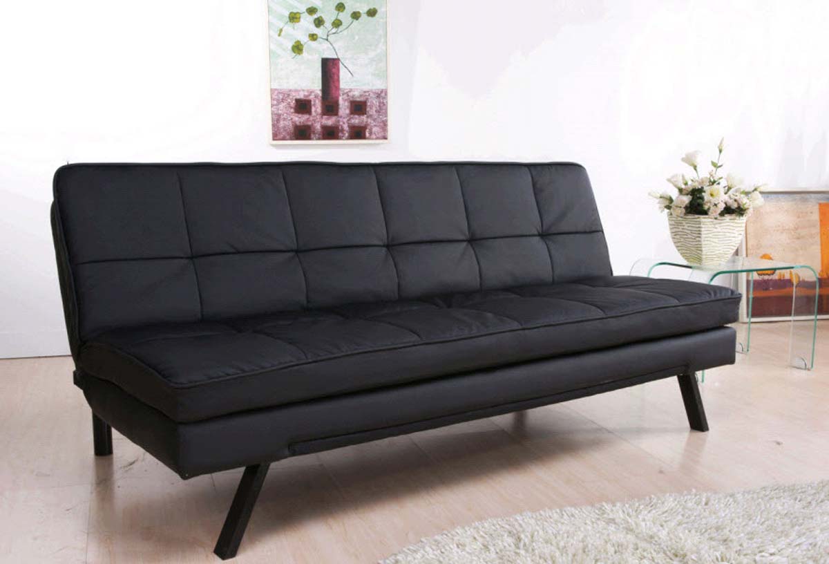 Abbyson Living Newport Double Cushion Leather Convertible Sofa