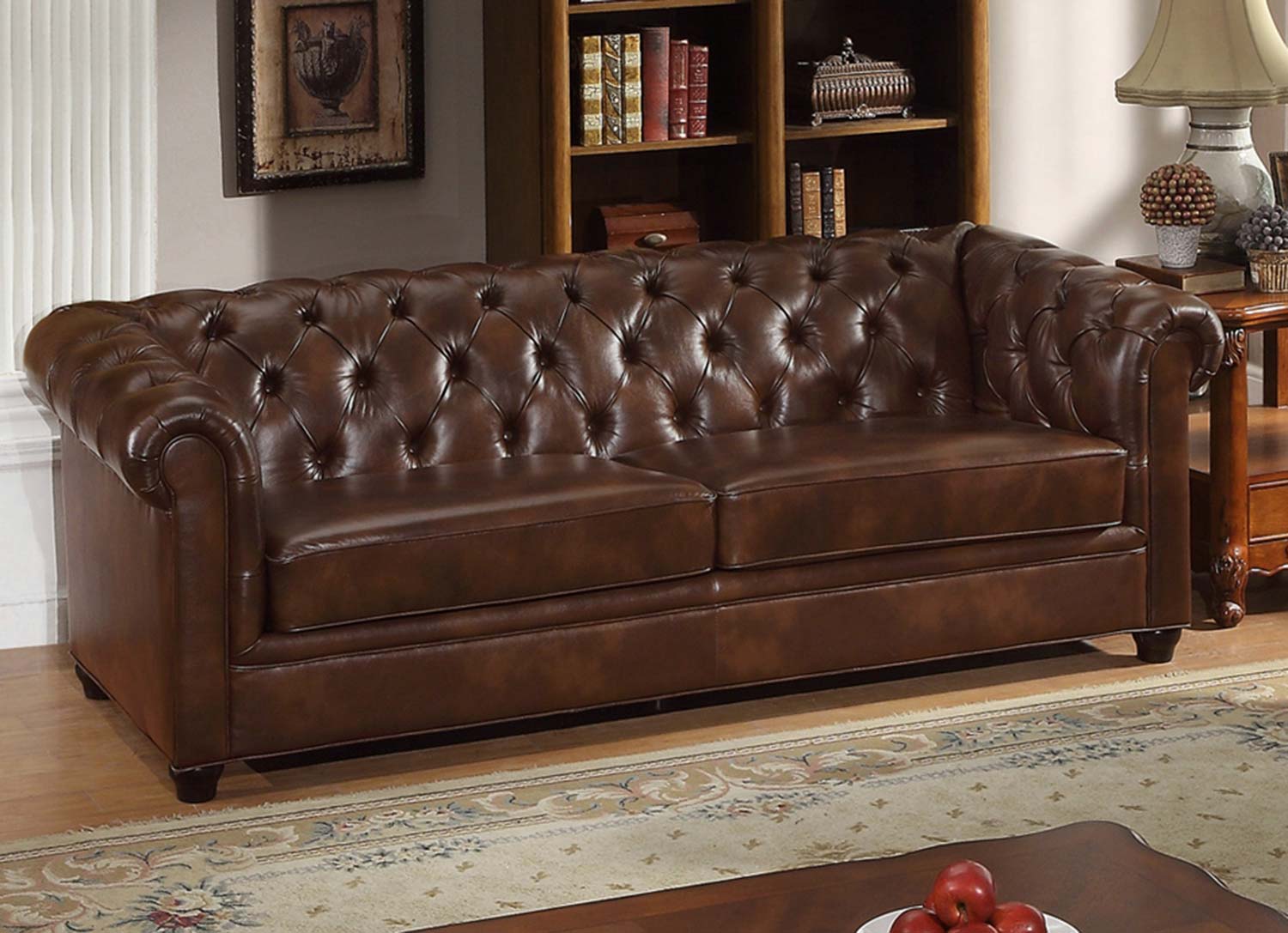 abbyson living foyer leather sofa