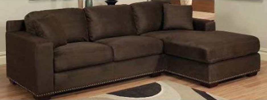 Abbyson Living Monrovia Dark Brown Sectional Sofa