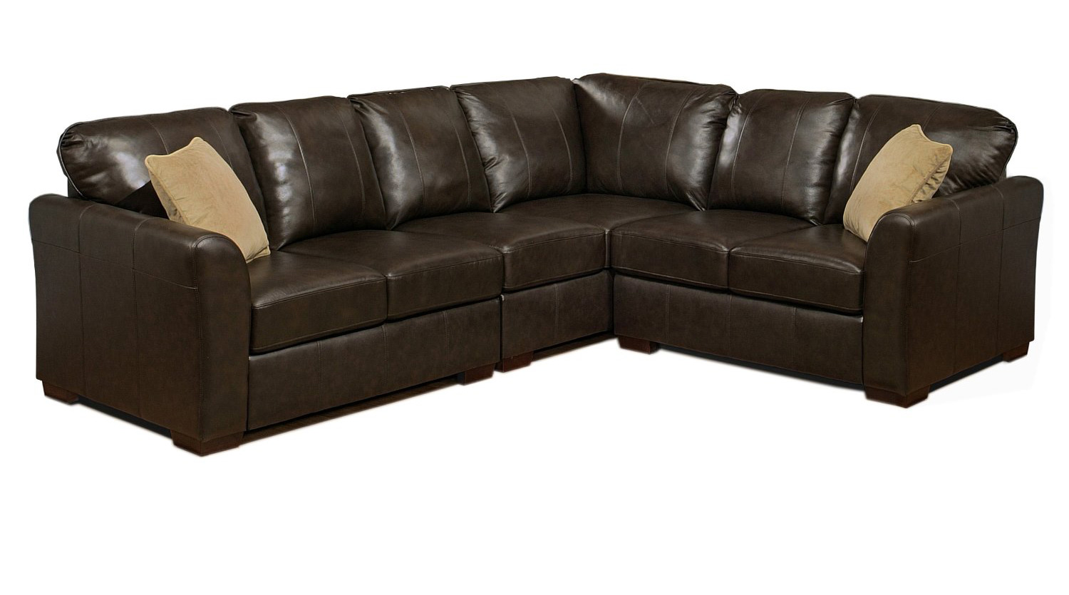 abbyson woodland premium italian leather sectional sofa