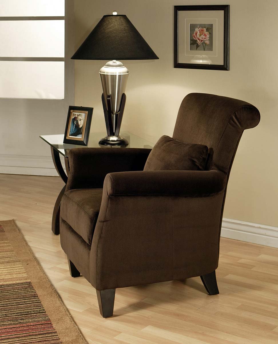 Abbyson Living Milano Dark Brown Microfiber Suede Armchair ABHS296CH