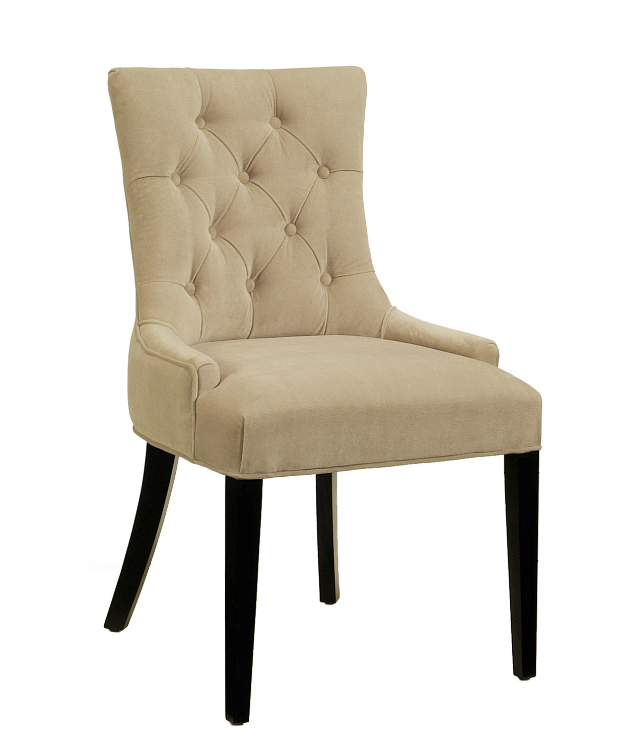 Abbyson Living Franklin Cream Microsuede Tufted Dining Chair