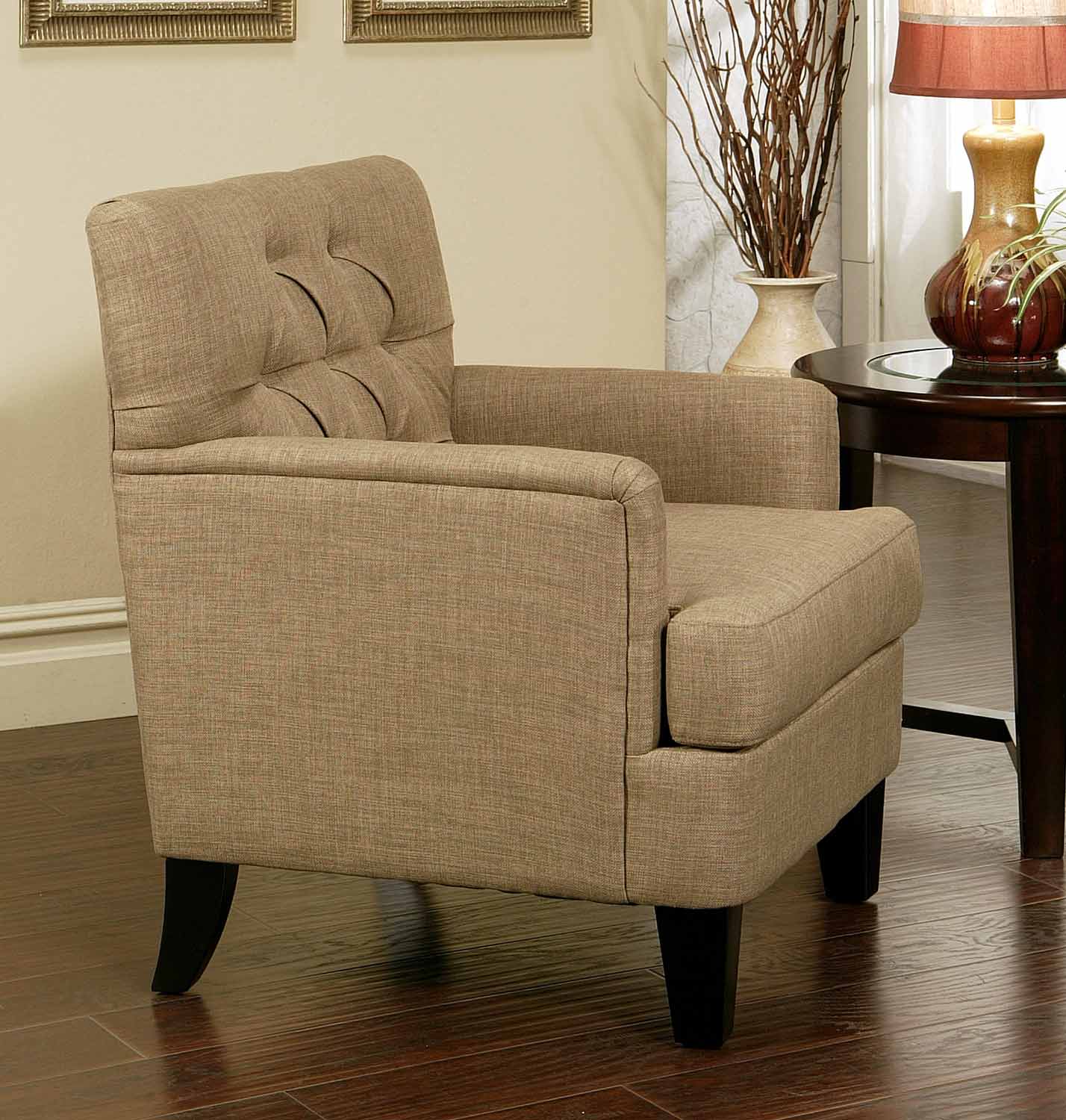 Abbyson Living Freemont Tufted Fabric Club Chair