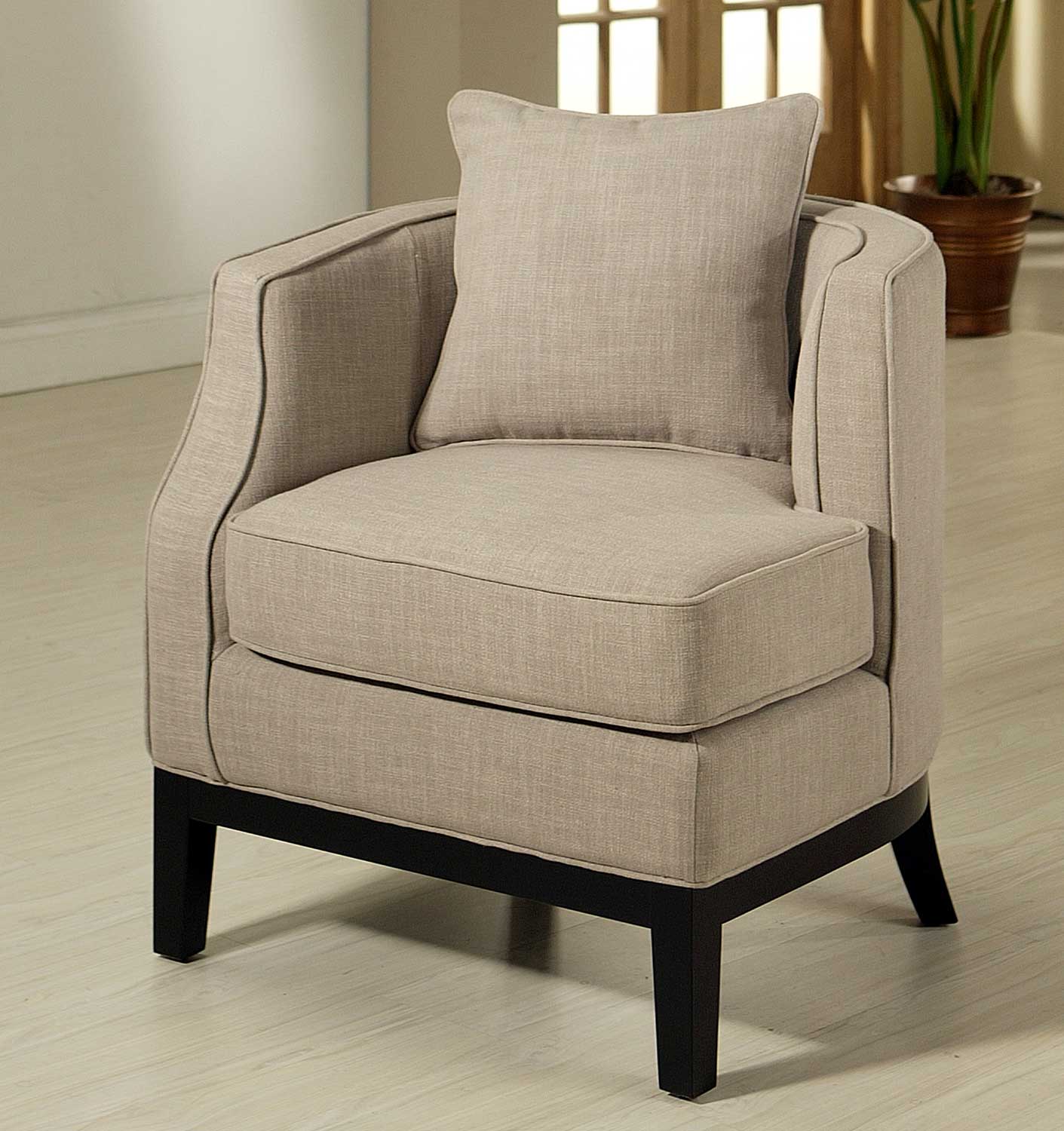 Abbyson Living Eve Beige Fabric Corner Chair
