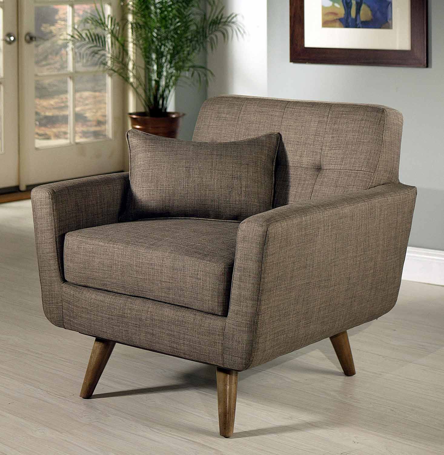 Abbyson Living Boise Khaki Tufted Fabric Armchair AB-HS-SF-2200-KH at ...