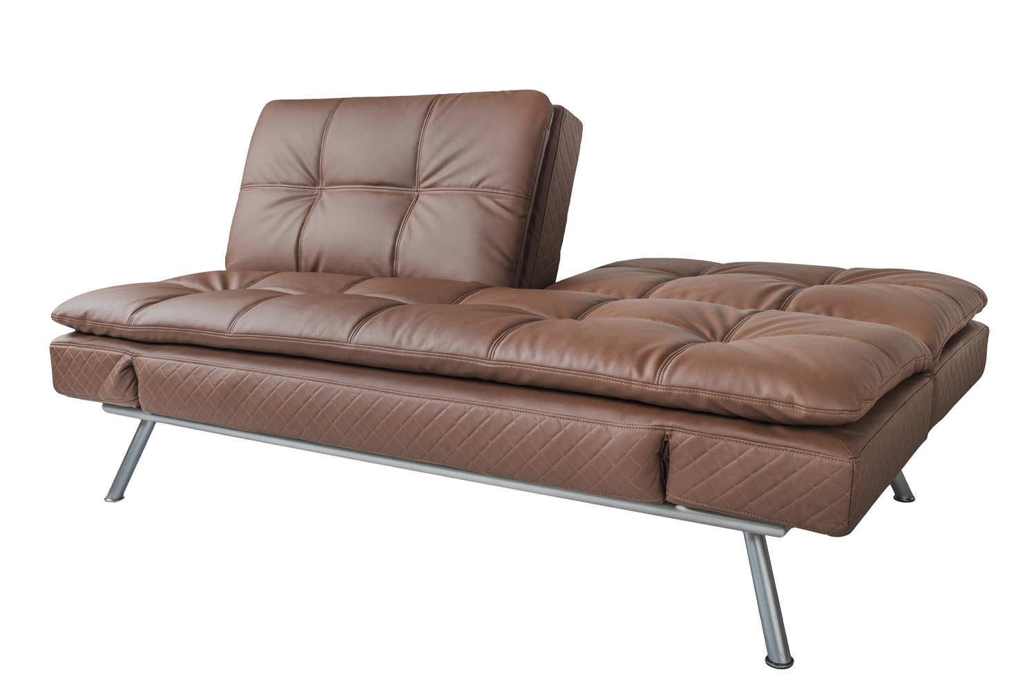 Abbyson Living Monroe Cappuccino Faux Leather Euro Lounger ABMSM33
