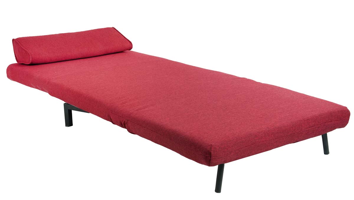 Abbyson Living Verona Red Fabric Convertible Chair / Bed