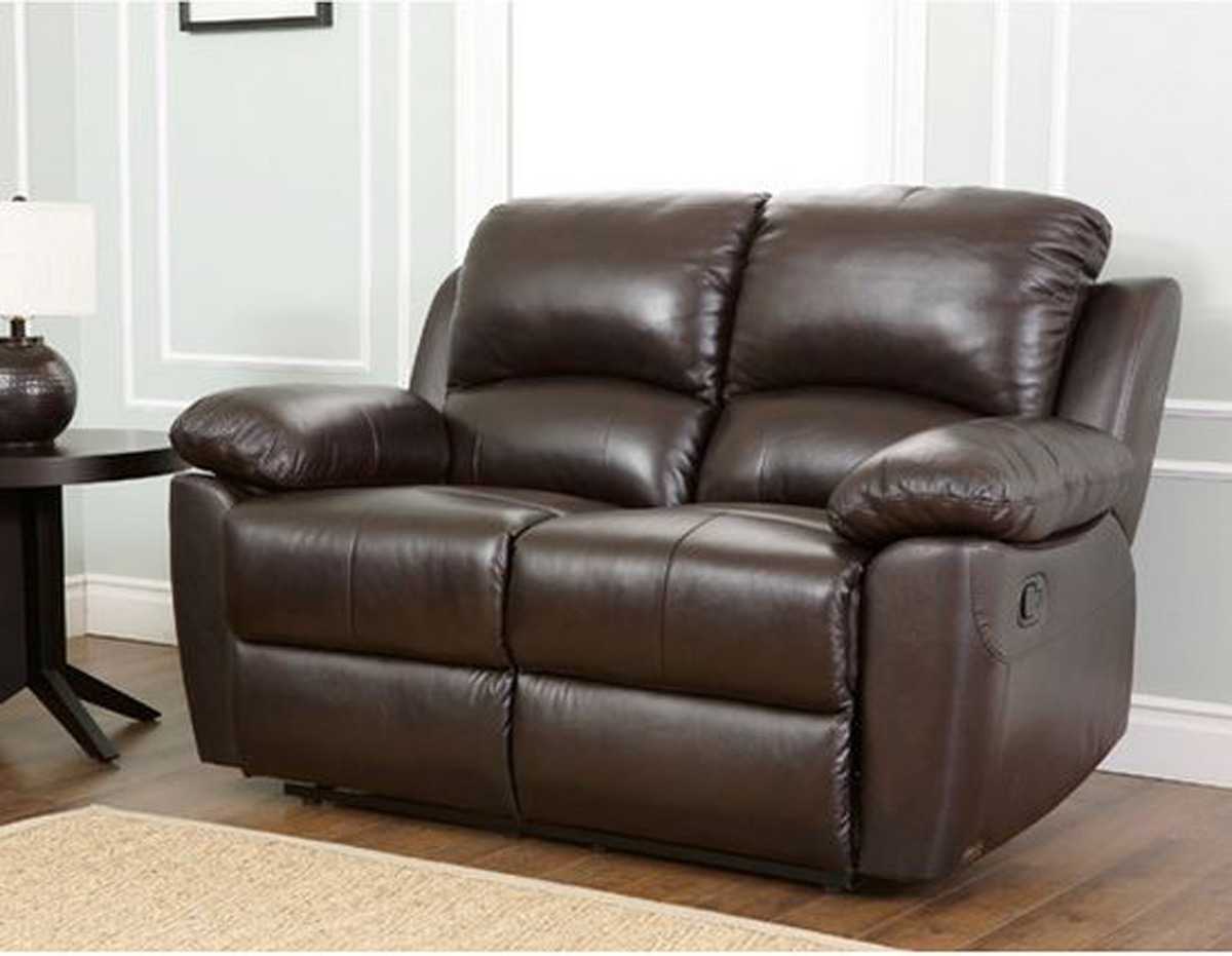 Abbyson Living Westwood Top Grain Leather Loveseat - Brown