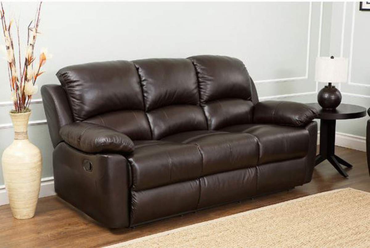 top grain leather sofa and ottoman