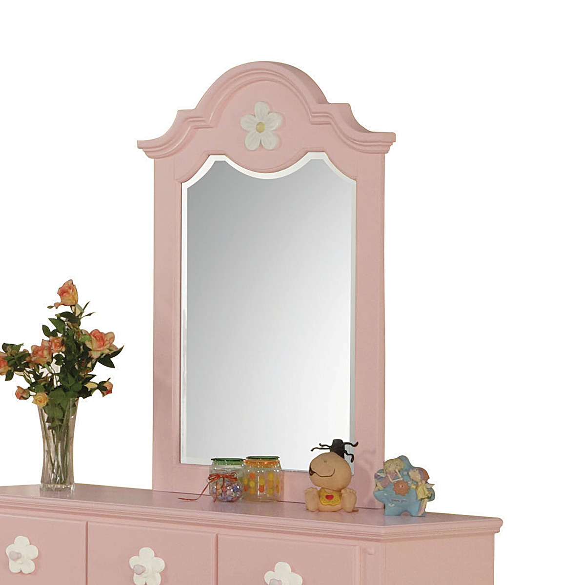Acme Floresville Mirror - Pink (White Flower)