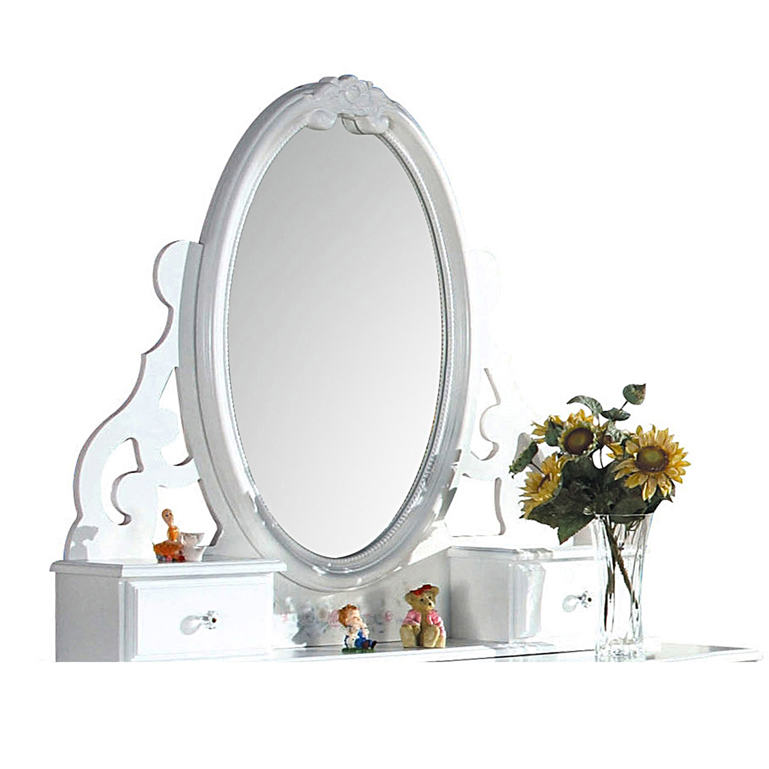 Acme Flora Jewelry Mirror - White