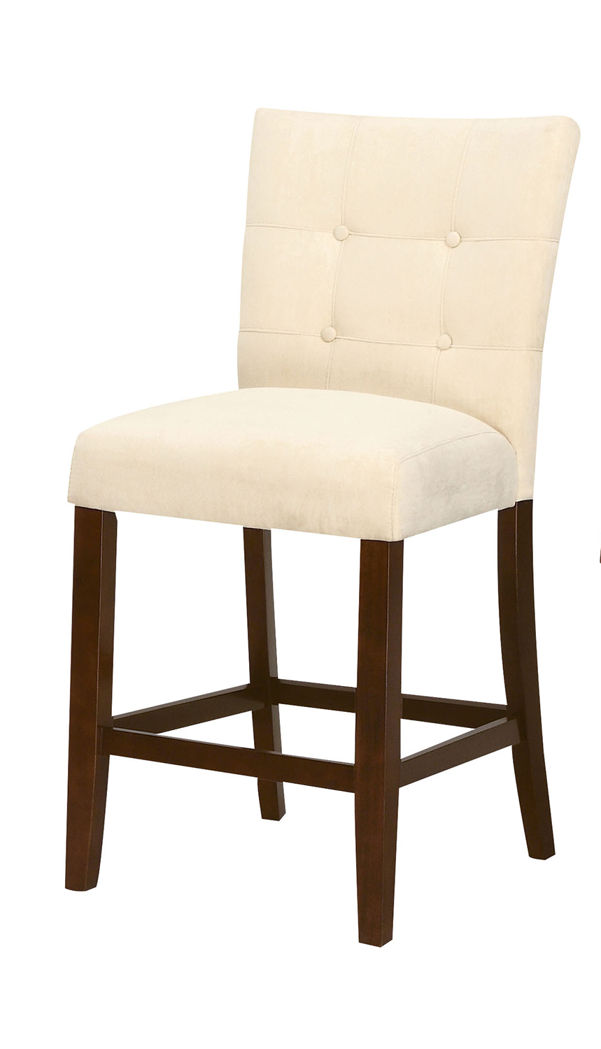 Acme Baldwin Counter Height Chair - Beige/Walnut