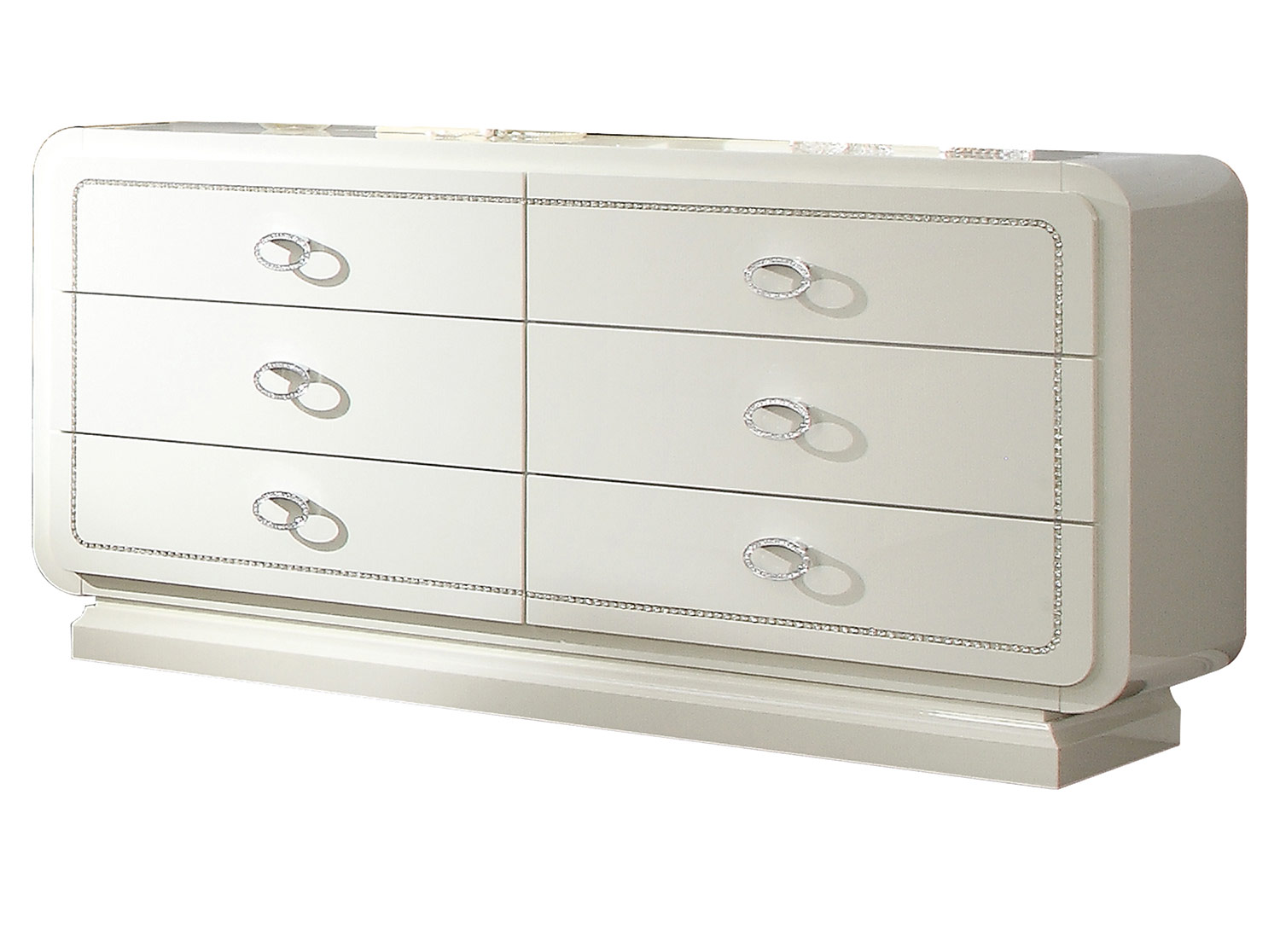 Acme Bellagio Dresser - Ivory High Gloss